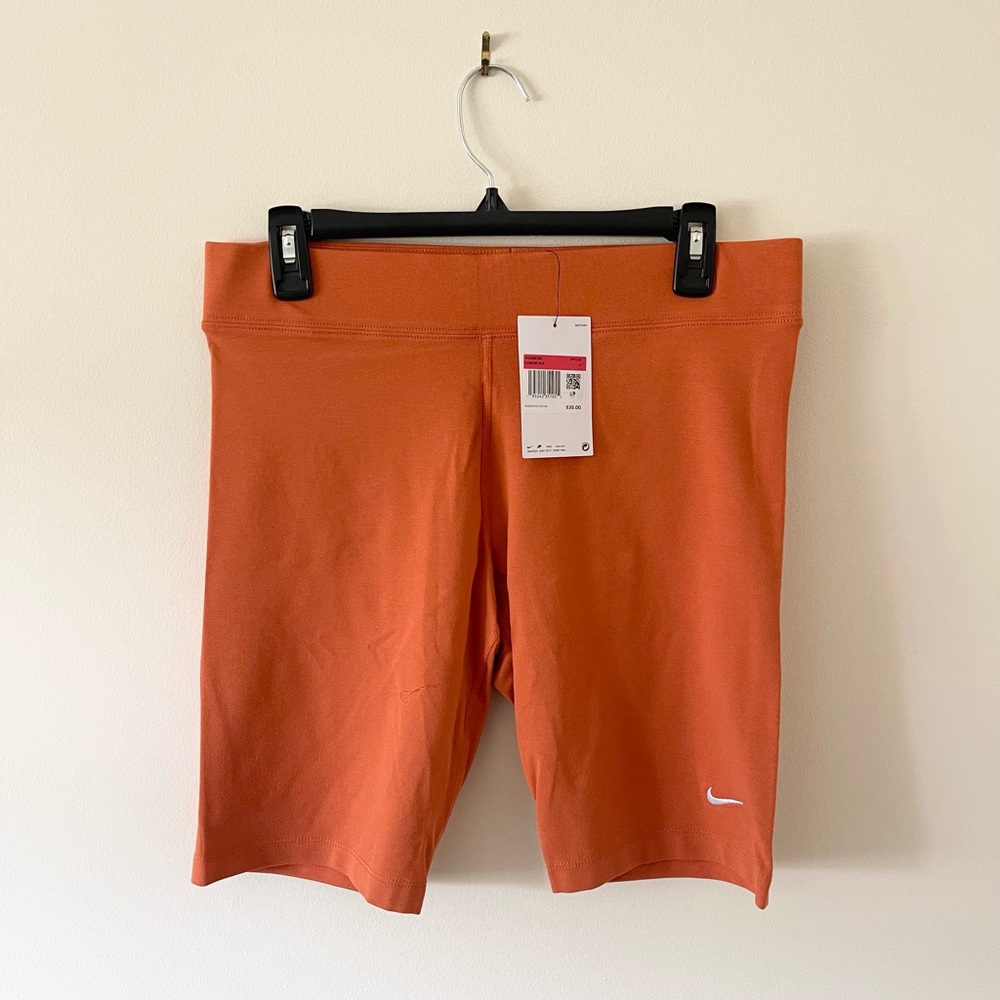 Nike Orange Bike Shorts Compression Fit